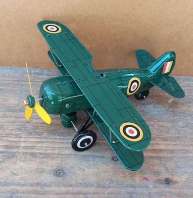 Avión verde biplano. Ref MS454