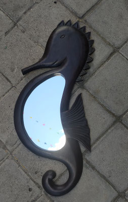 Espejo madera hipocampo. 54x22