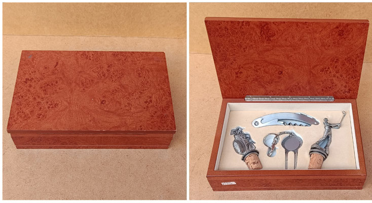 Caja set vino golf. Ref 49100. 23x14,5x6