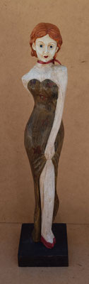 Figura femenina madera. Ref 3432. 38x9