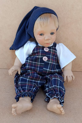 Muñeco de porcelana Fanas artesanos hecho a mano en España. 35x15