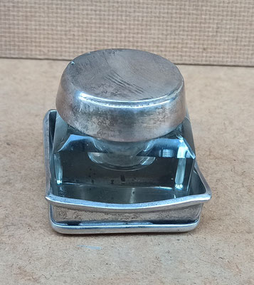 Tintero metal y cristal. Ref 1945323