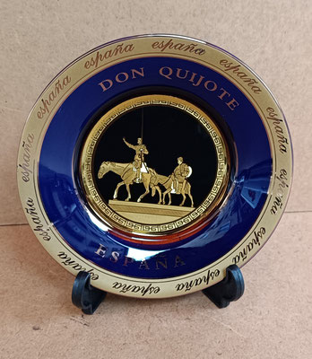 Plato cristal Quijote. 3x15