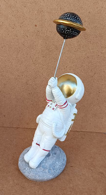 Figura resina astronauta. Ref 61826. 11x11x25