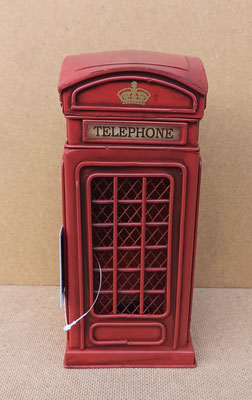 Hucha cabina inglesa metal. Ref 19311. 23x10x10