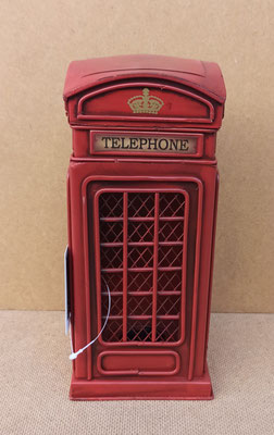 Hucha cabina inglesa metal. Ref 19311. 23x10x10