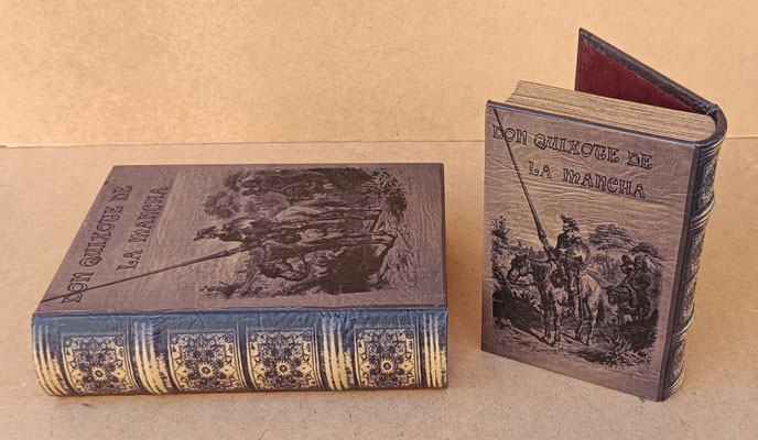 Caja libro Don Quijote de la Mancha. Ref 1422080. Grande 27x19x7. Pequeño 21x14x5