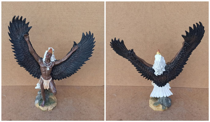 Figura indio resina. Ref 8176. 30x25x9