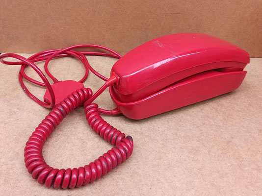 Teléfono góndola rojo reacondicionado