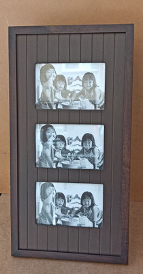 Portafotos mesa madera 3 fotos