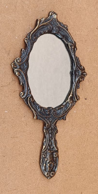 Espejo mano bronce. Ref 4893. 26x13
