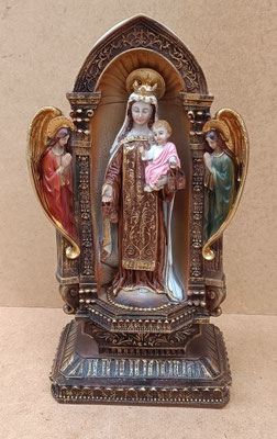 Hornacina Virgen del Carmen resina. Ref 09/059. 33x17x11