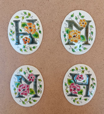 Chapa oval esmaltada. Ref OVD. 7x9