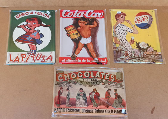 Chapa publicidad antigua. Más modelos disponibles. 27x19