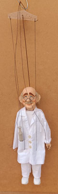 Marioneta doctor Praga. Ref PRAG06. 38x11. Bastidor 25 cms