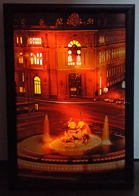 Cuadro luz Cibeles/Banco de España. 65x45