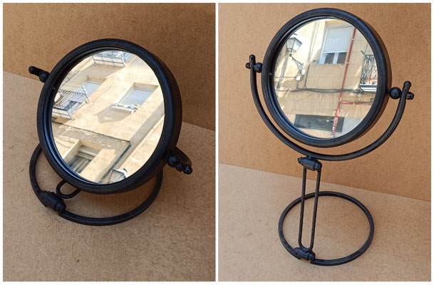 Espejo mesa metal varias posiciones. Ref 43713. 45x26x19