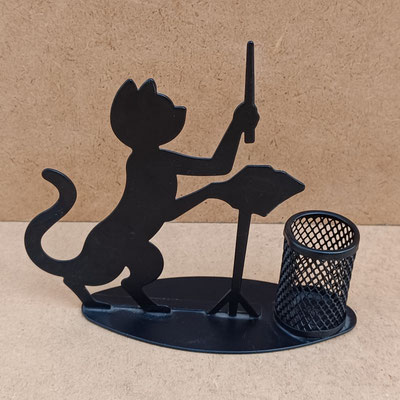 Palillero gato musical metal. Ref 8102. 14x16x15