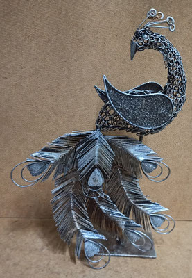 Pavo real metal. Ref 34756. 38x27x8