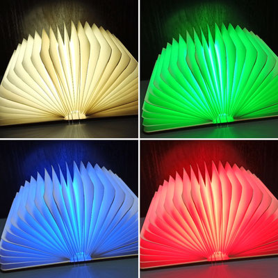 Libro luminoso 4 opciones de colores.