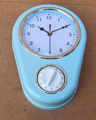 Reloj cocina con temporizador PVC. Ref 42236. 23x16x5