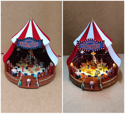 Mr Christmas. Circo musical giratorio con luz. Ref 42367. 40x28. 25 canciones clásicas y 25 canciones navideñas.
