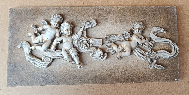 Cuadro ángel relieve resina. Ref 4913/149. 34,5x17x8