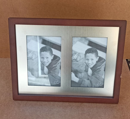 Portafotos mesa madera 2 fotos