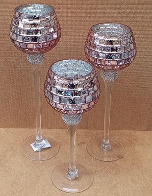 Portavelas cristal. Ref 91247. Grande 40x12. Mediano 35x12. Pequeño 30x12. Consultar tamaños disponibles 
