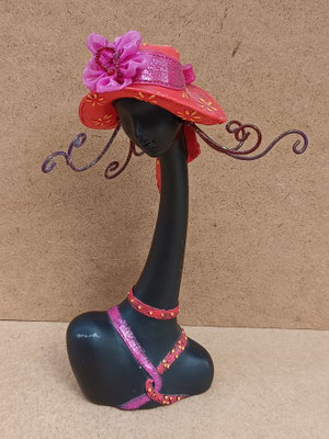 Cabeza de mujer resina. Ref 47812. 25X15X8