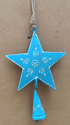 Campana estrella metal. Ref 1675050. 21x15x2