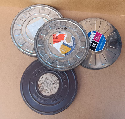 Caja de metal para película sin cinta. 4,5x27, 2,5x27 y 2x27