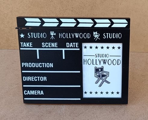 Portafoto claqueta madera. Ref 1404275. 22x18