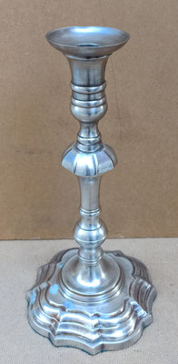 Portavelas plateado. Ref 12608. 30x14