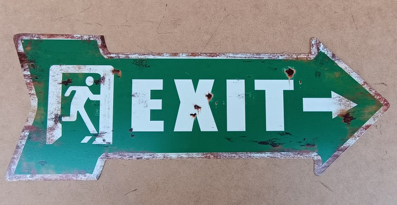 Chapa flecha exit. Ref 24474. 50x19