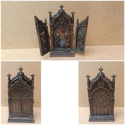Tríptico nacimiento resina. Ref 22284. 22x20x4,5