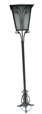 Lámpara de pie farol hierro