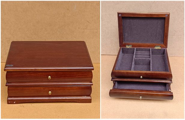 Joyero madera. 30x23x16