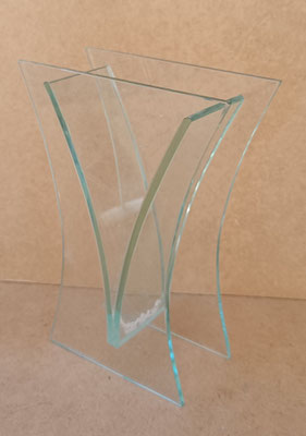 Jarrón cristal. 18x13x5,5