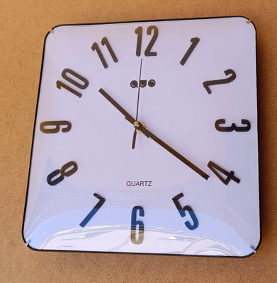 Reloj pared cristal. Ref 19520001. 31x31