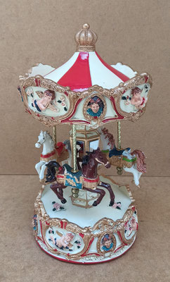Carrusel resina musical giratorio. Ref 40064. 25x13
