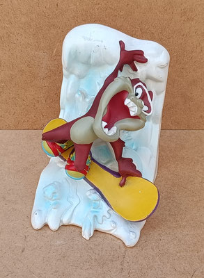 Sujetalibros demonio de Tazmania snowboard resina. Ref 16303. 16x13x10