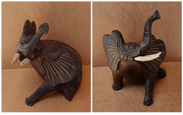 Elefante madera. Ref BAL274. 25x17x18