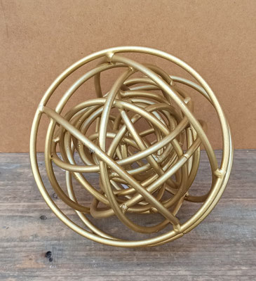 Bola dorada metal. Ref 154420.18x18x16