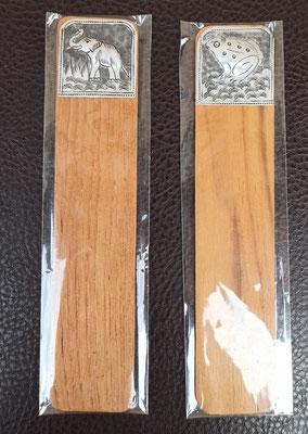 Marcapáginas madera y estaño