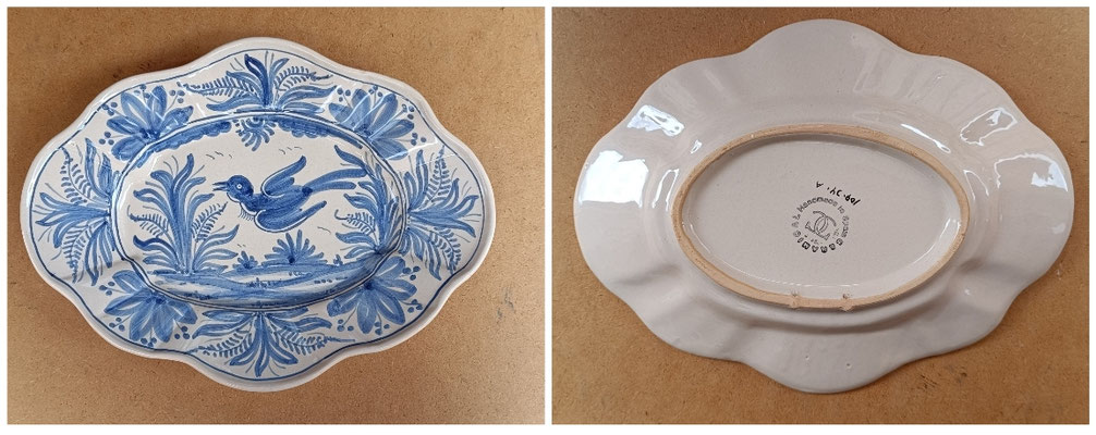 Bandeja cerámica Ceramical hecho en España. Ref 109/34A. 34x25