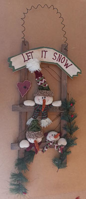 Cartel madera let it snow. 50x30x2