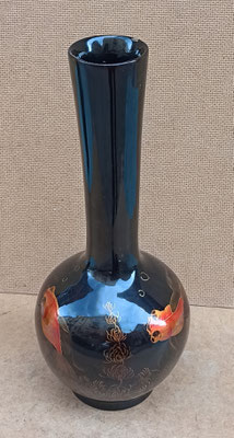 Jarrón esmaltado. 26x10