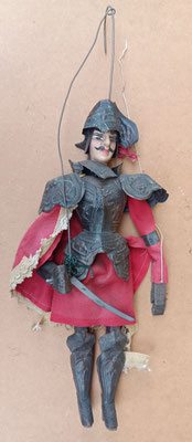 Marioneta siciliana personaje opera dei pupi. Origen Catania. 52x20+palo