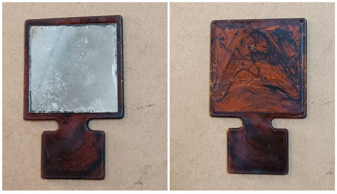 Espejo de bolso. 10,5x6,5